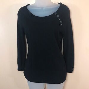 Banana Republic Factory Boat Neck Black Sweater Women XS